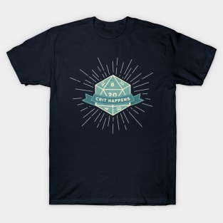 DnD D20 "Crit Happens" T-Shirt